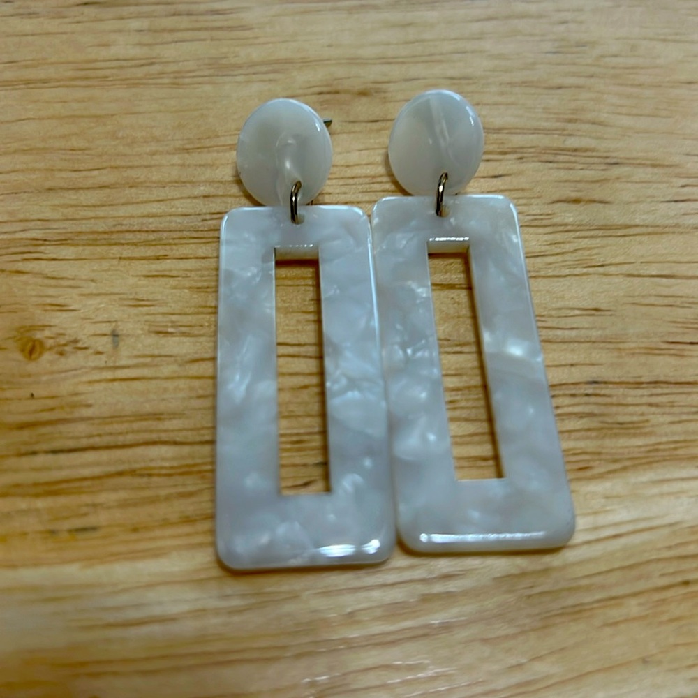 White earrings